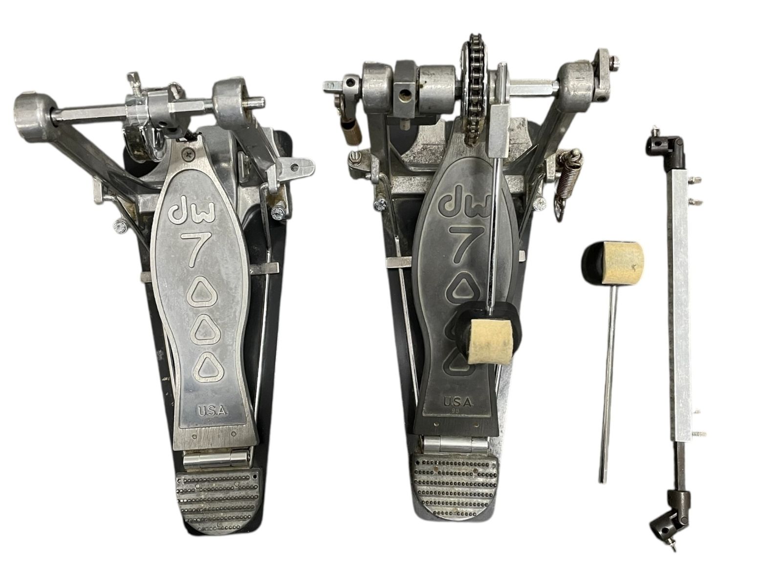 DW 7000 ダブルペダル ドラム ペダル ハードウェア セット 練習パッド スタンド REMO 使用感あり