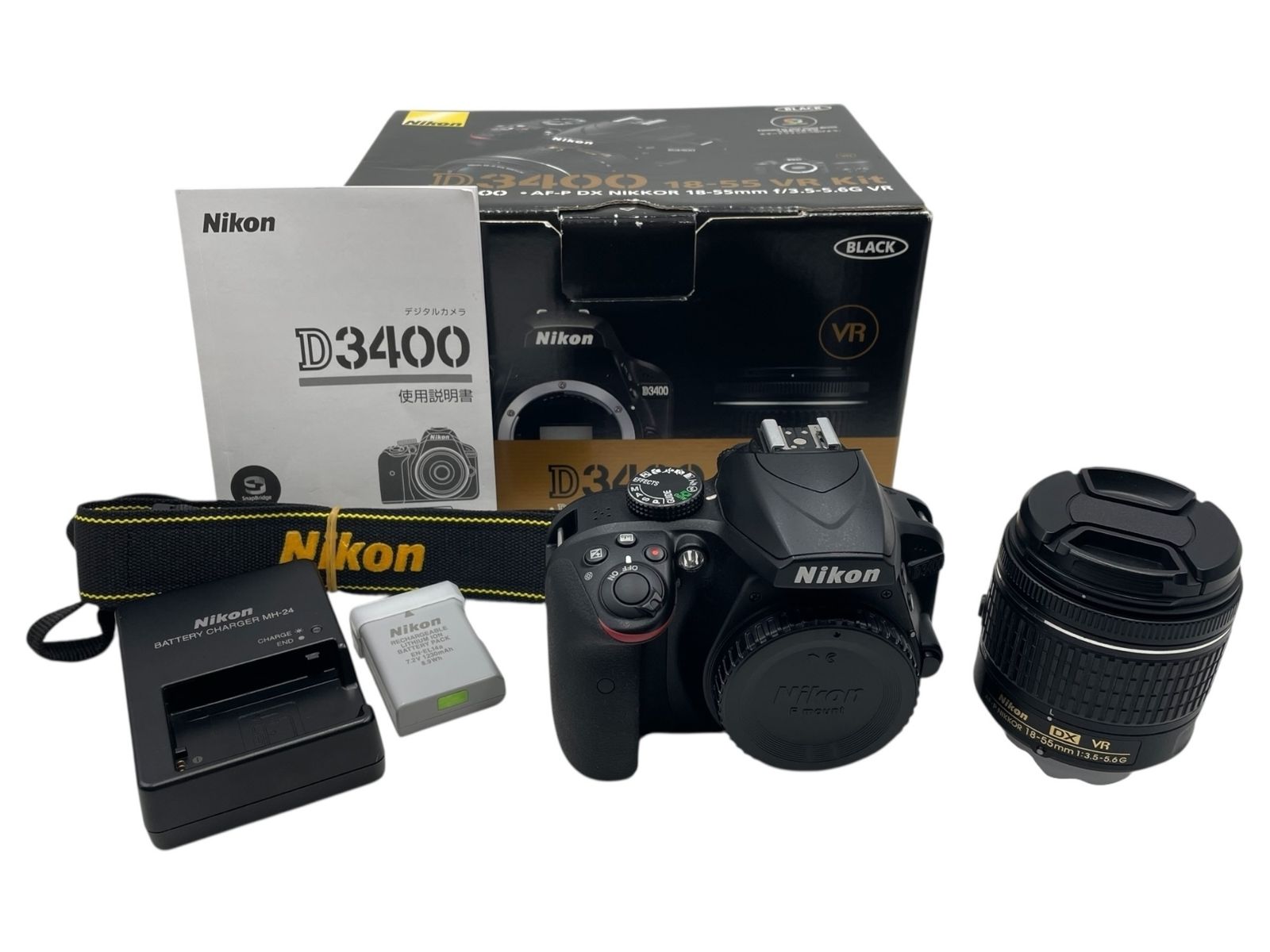 □美品 Nikon D3400 デジタル一眼レフ 18-55mm レンズキット