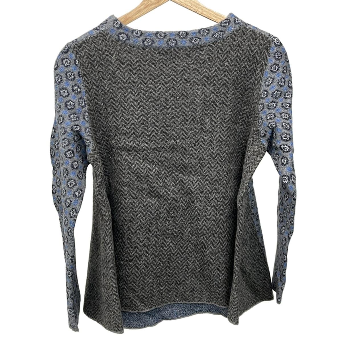 45 R フォーティーファイブ アール 長袖セーター サイズ0 XS レディース - グレー×ブルー×マルチ