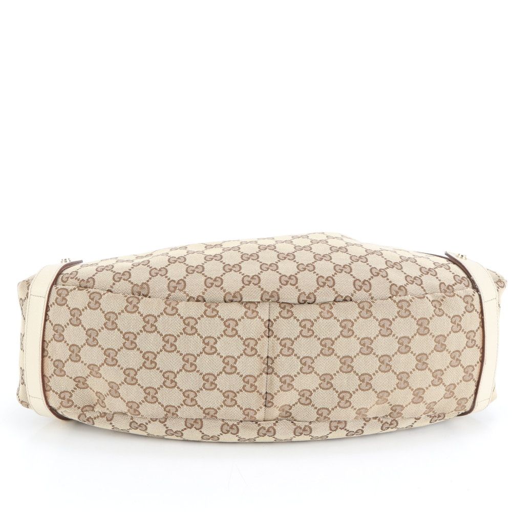 極美品 グッチ GG キャンバス 130736 レザー トート バッグ 肩掛け