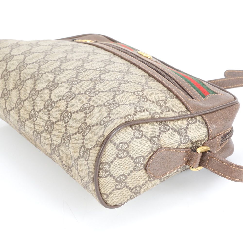 ヴィンテージ グッチ GG スプリーム オールド レザー ショルダーバッグ