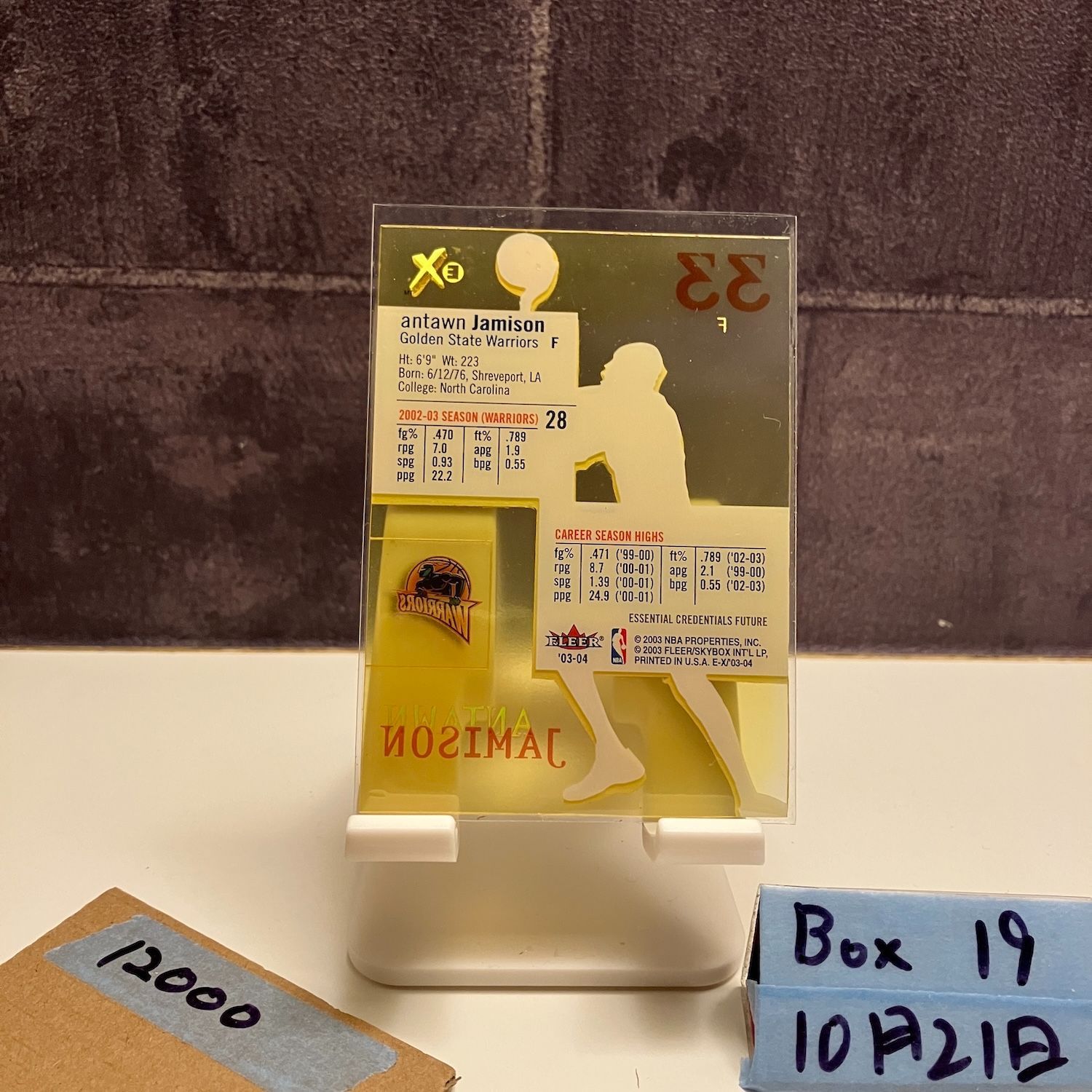 2003-04 Fleer Antawn Jamison 68 75 G en State Warriors EX Essential Credentials Future カード