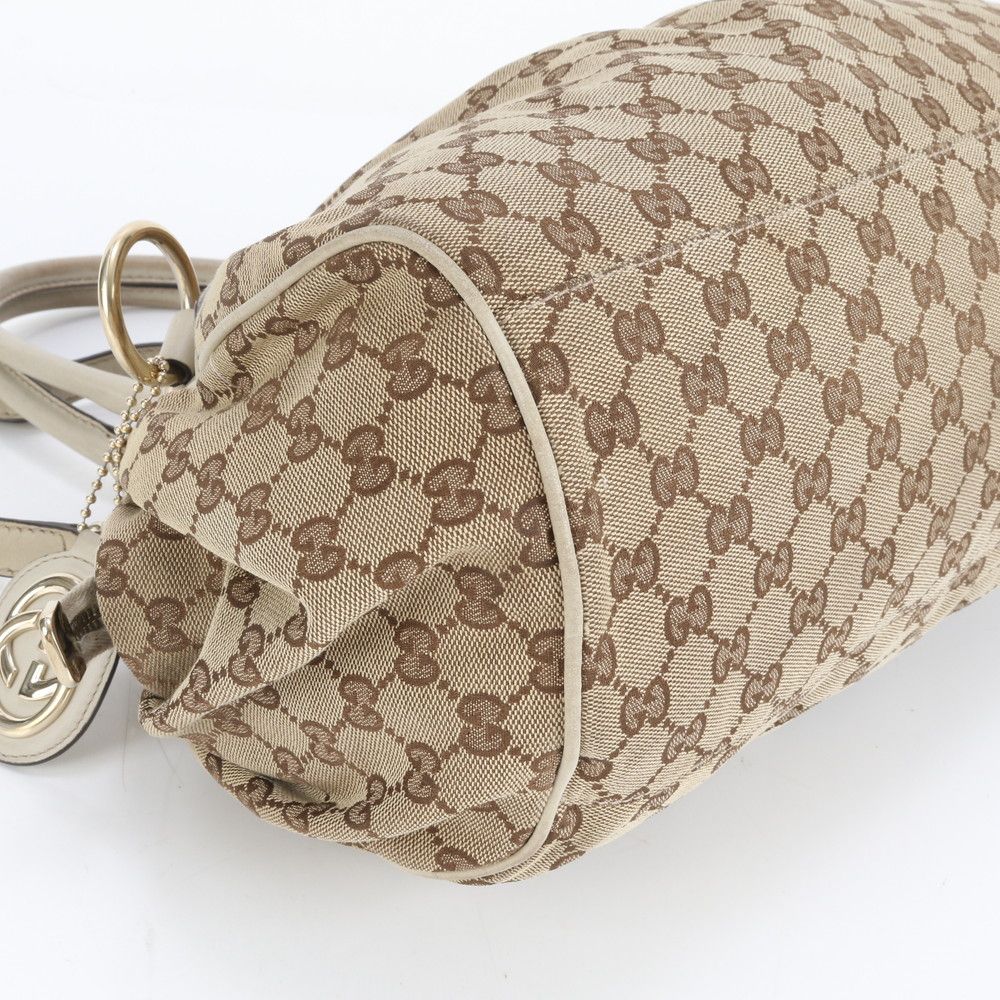 極美品 グッチ GG キャンバス スーキー 223974 レザー 2WAY トート