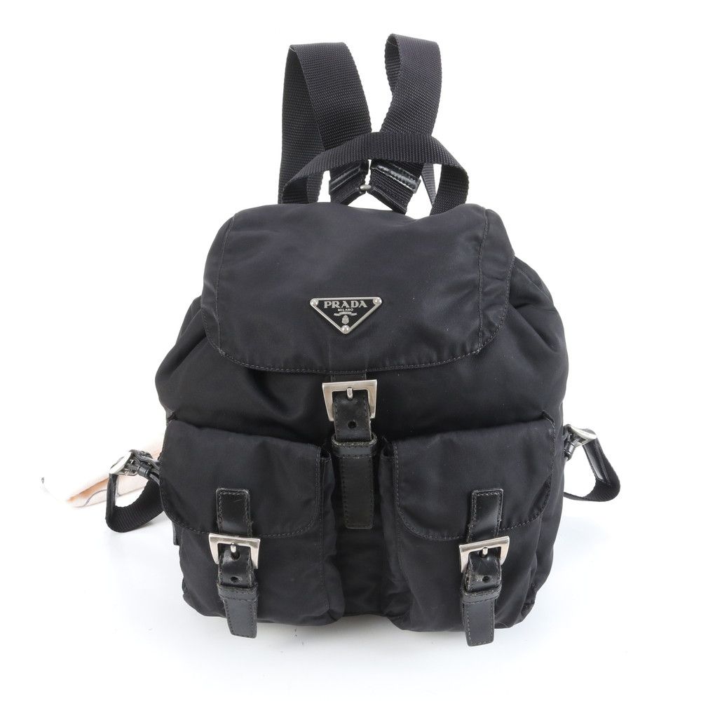 極美品✨プラダ ギャランティ付き リュック ナイロン レザー 三角ロゴ ブラック 極 美品 プラダ 三角ロゴ キルティング ナイロン レザー ミニ リュック