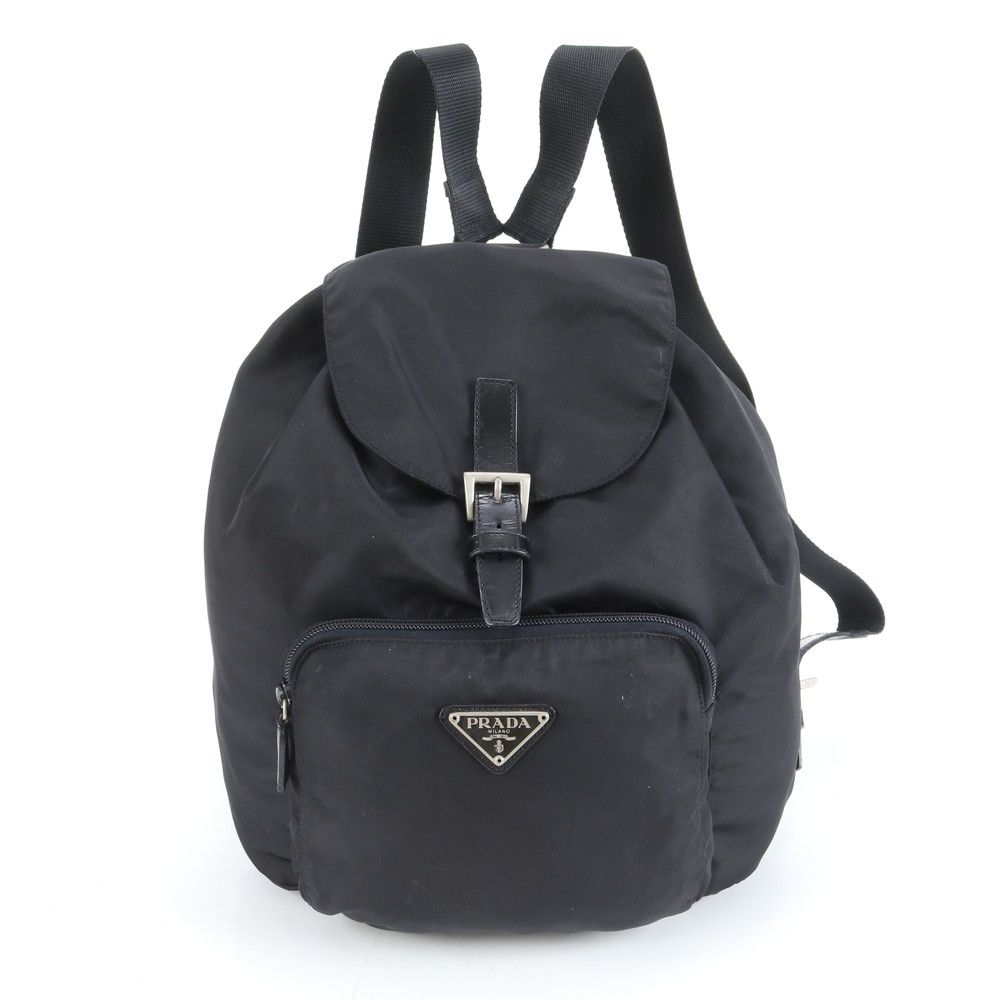 極美品 プラダ テスート ナイロン 三角ロゴ レザー リュックサック
