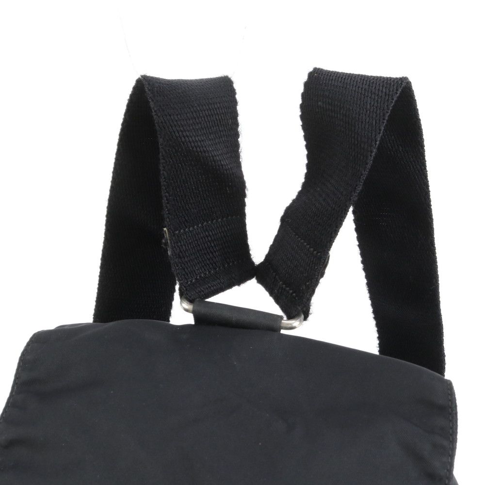 プラダ テスート ナイロン 三角ロゴ レザー リュックサック リュック バックパック ブラック 黒 レディース EUE DE 25-3