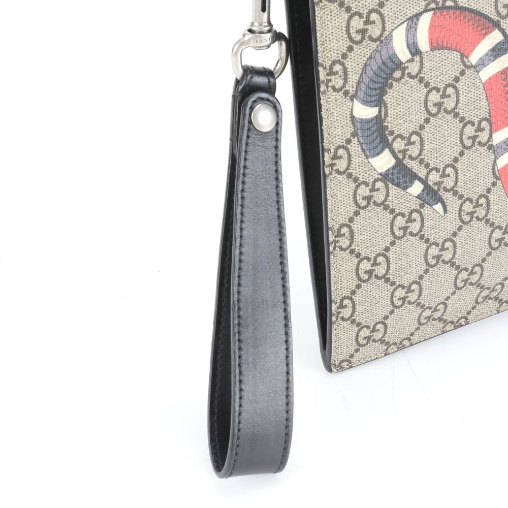 極美品 グッチ GG スプリーム キングスネーク 473904 レザー セカンド