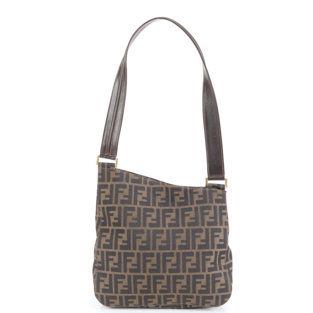 極美品 フェンディ ズッカ レザー ショルダーバッグ 肩掛け ワン