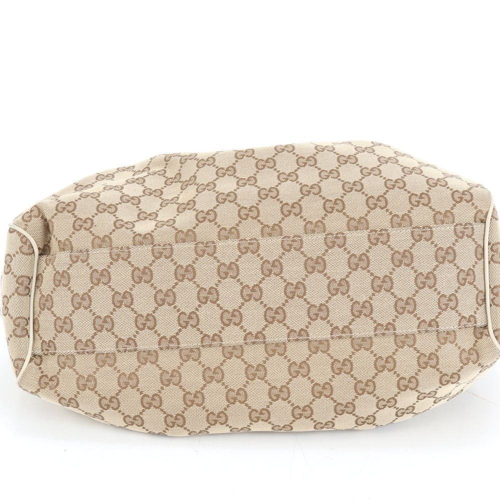 極美品 グッチ GG キャンバス スーキー 211944 レザー トート バッグ