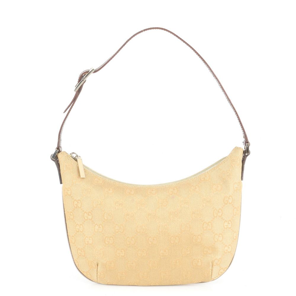 極美品 グッチ GG キャンバス 005 0813 レザー ショルダーバッグ