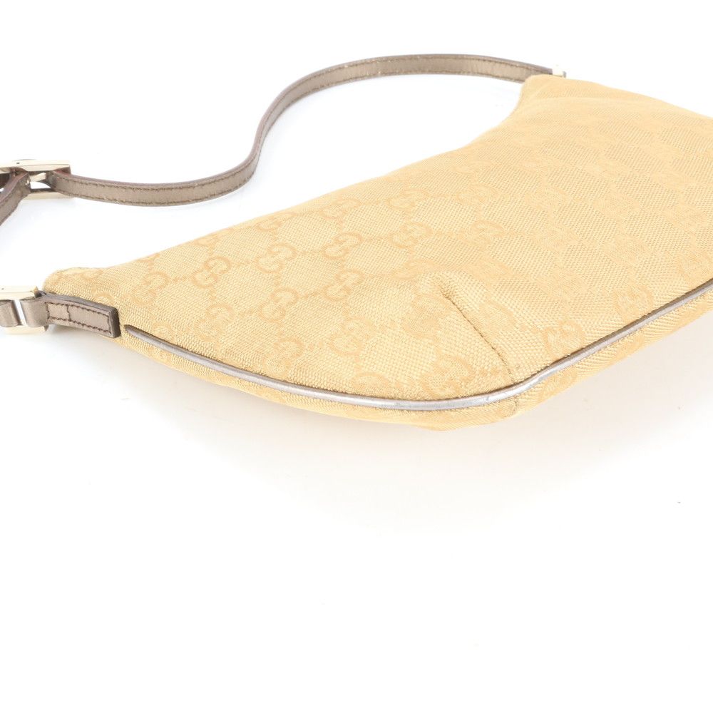 極美品 グッチ GG キャンバス 005 0813 レザー ショルダーバッグ