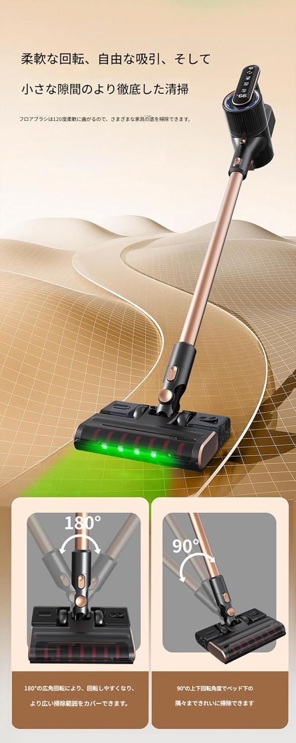掃除機 コードレス【2026先行販売！業界初独立モーター自走式！13000pa