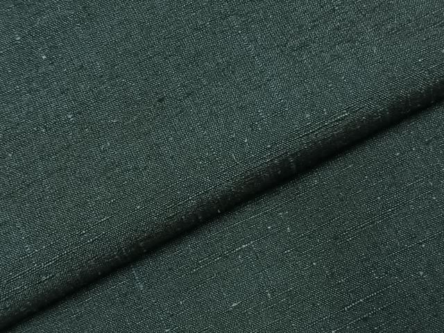 平和屋着物○男性 紬 アンサンブル 紺鼠色 正絹 逸品 未使用