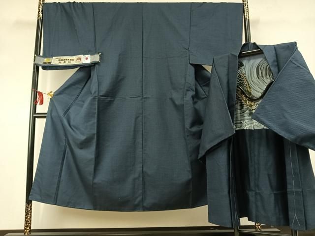 平和屋着物 男性 大島紬 アンサンブル 亀甲柄 証紙付き 正絹 fy