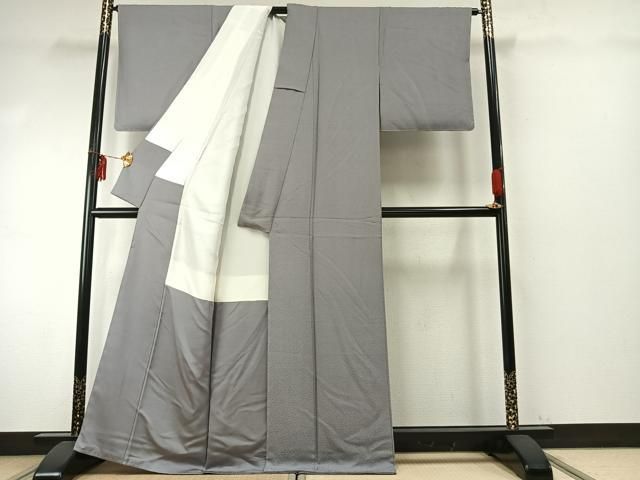 上質な色無地 灰青色