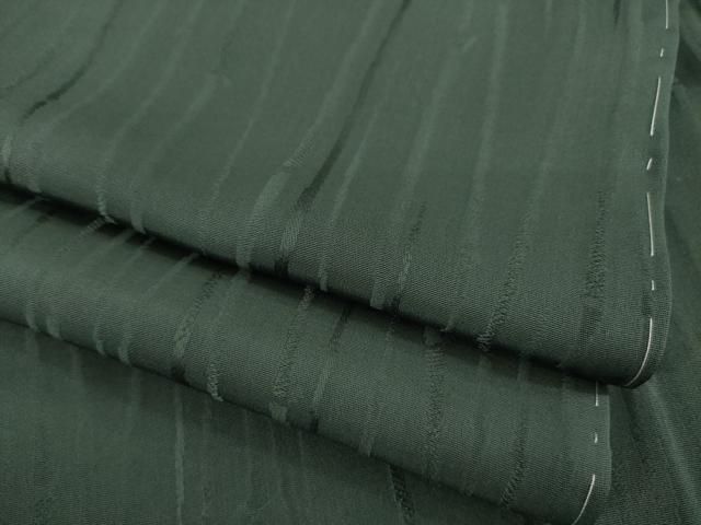 平和屋着物 上質な色無地 よろけ竹縞地紋 千歳茶色 正絹 ck