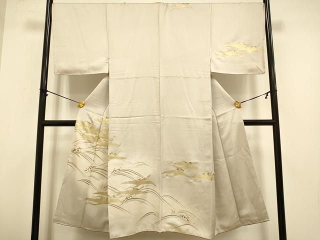 平和屋着物 男性 訪問着 立波飛鶴文 金彩 正絹 du