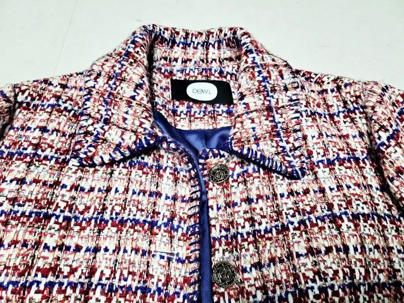 DEWL ツイード 秋冬 ブルゾン クロップド オーバーサイズ フィット ジャケット ポール1255