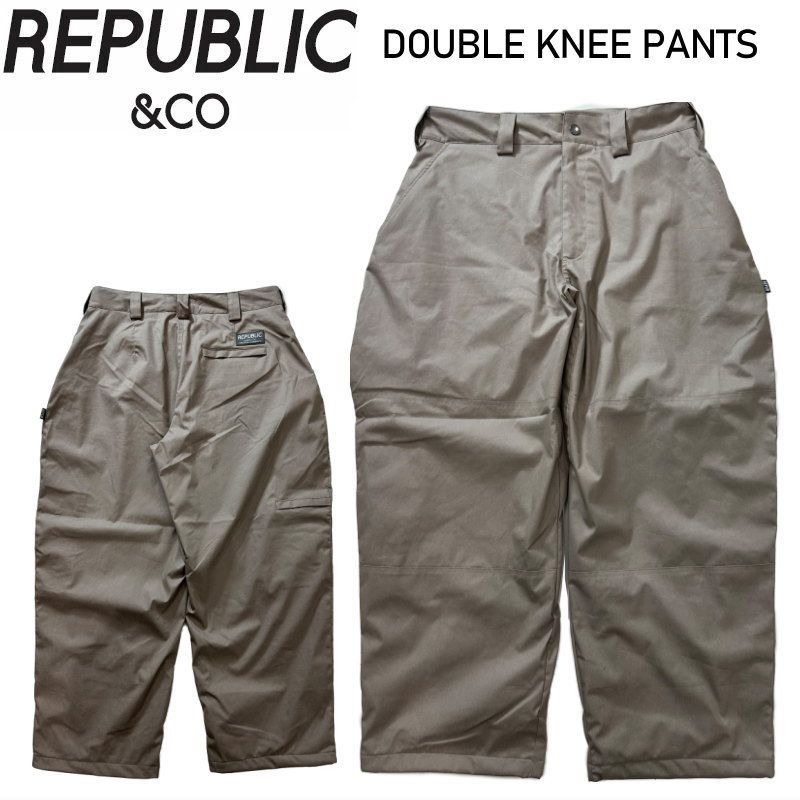 Mｻｲｽﾞ 25 26 REPUBLIC DOUBLE KNEE PANTS MOCHA リパブリック スノボウェア メンズ スノーボード パンツ PNT 日本