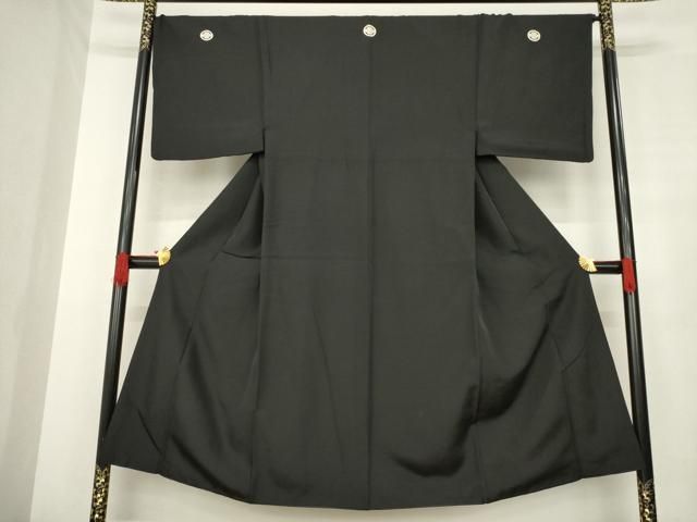 平和屋着物 男性 黒紋付 正絹 ck