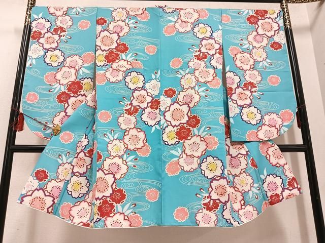 平和屋着物 小振袖 二尺袖 長襦袢 無双仕立て 行灯袴セット 舞桜 洗える着物 ph