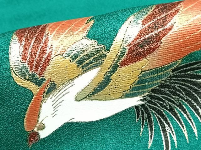  平和屋着物 豪華振袖 花鳥文 暈し染め 金銀彩 正絹 fy 振袖 着物