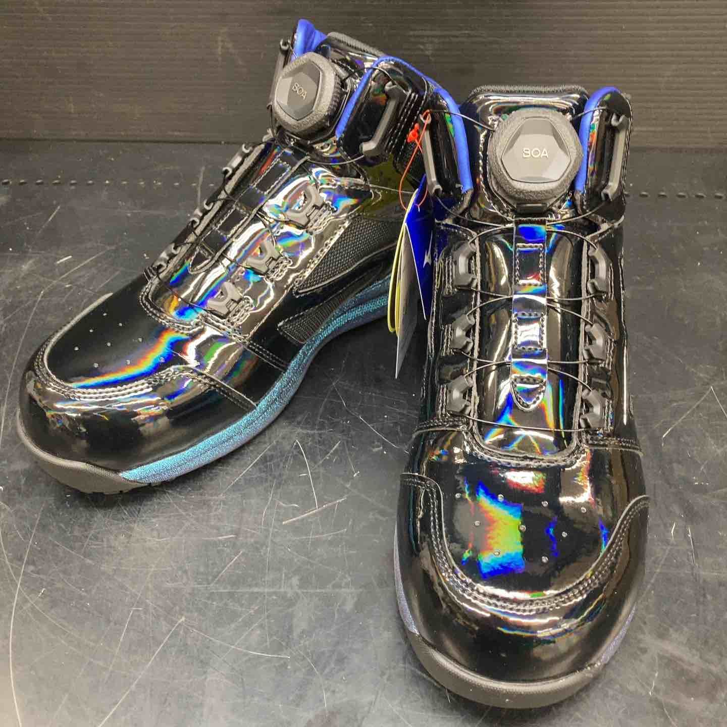 ミズノ ワークシューズ オールマイティLSⅡ 73 M BOA 25 5 cm ホログラムブラック シルバー ブルー