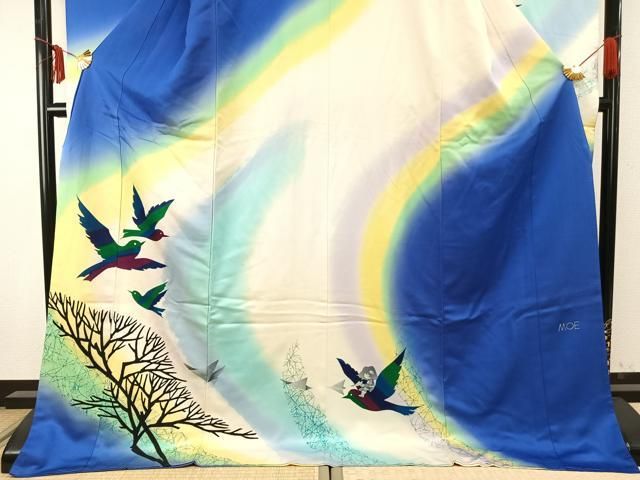 暈し染め 銀通し地