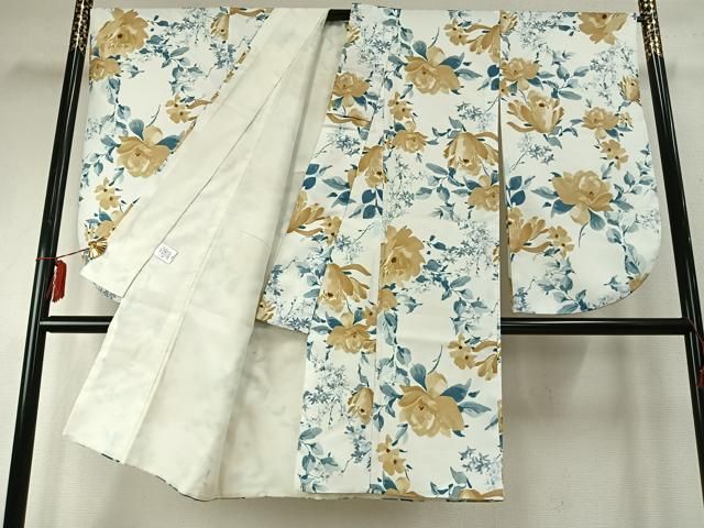 平和屋着物 小振袖 二尺袖 草花文 洗える着物 fy