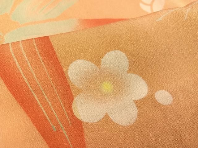  平和屋着物 長襦袢 袷 梅笹文 広衿仕立て 正絹 ph 長襦袢 長襦袢 半襦袢