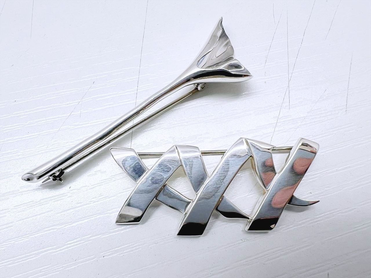 TIFFANY-Co ティファニー SV 925 パロマピカソ トリプルキス イチョウ ブローチ セット