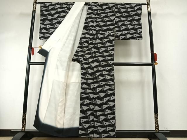 平和屋着物○創業140年 小糸染芸の四代目 小糸敏夫 小紋 幾何学文様