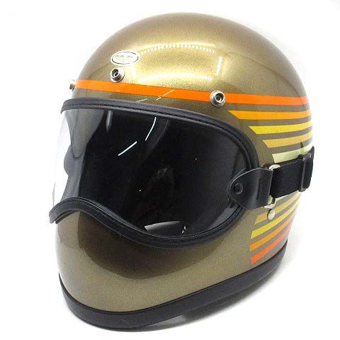 TT CO トゥーカッター SG DOT フルフェイスヘルメット ゴーグルセット レインボー ゴールド TCFF