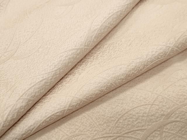 平和屋着物 上質な色無地 芝草地紋 薄桜色 正絹 gh