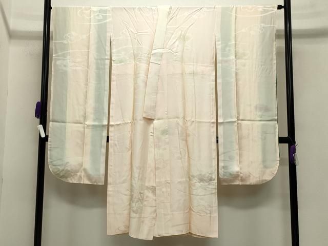 平和屋着物 振袖用長襦袢 無双仕立て 椿地紋 暈し染め 正絹 gh