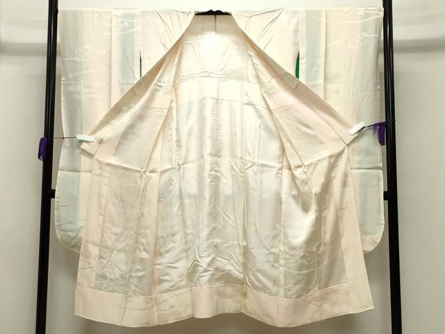 平和屋着物 振袖用長襦袢 無双仕立て 椿地紋 暈し染め 正絹 gh