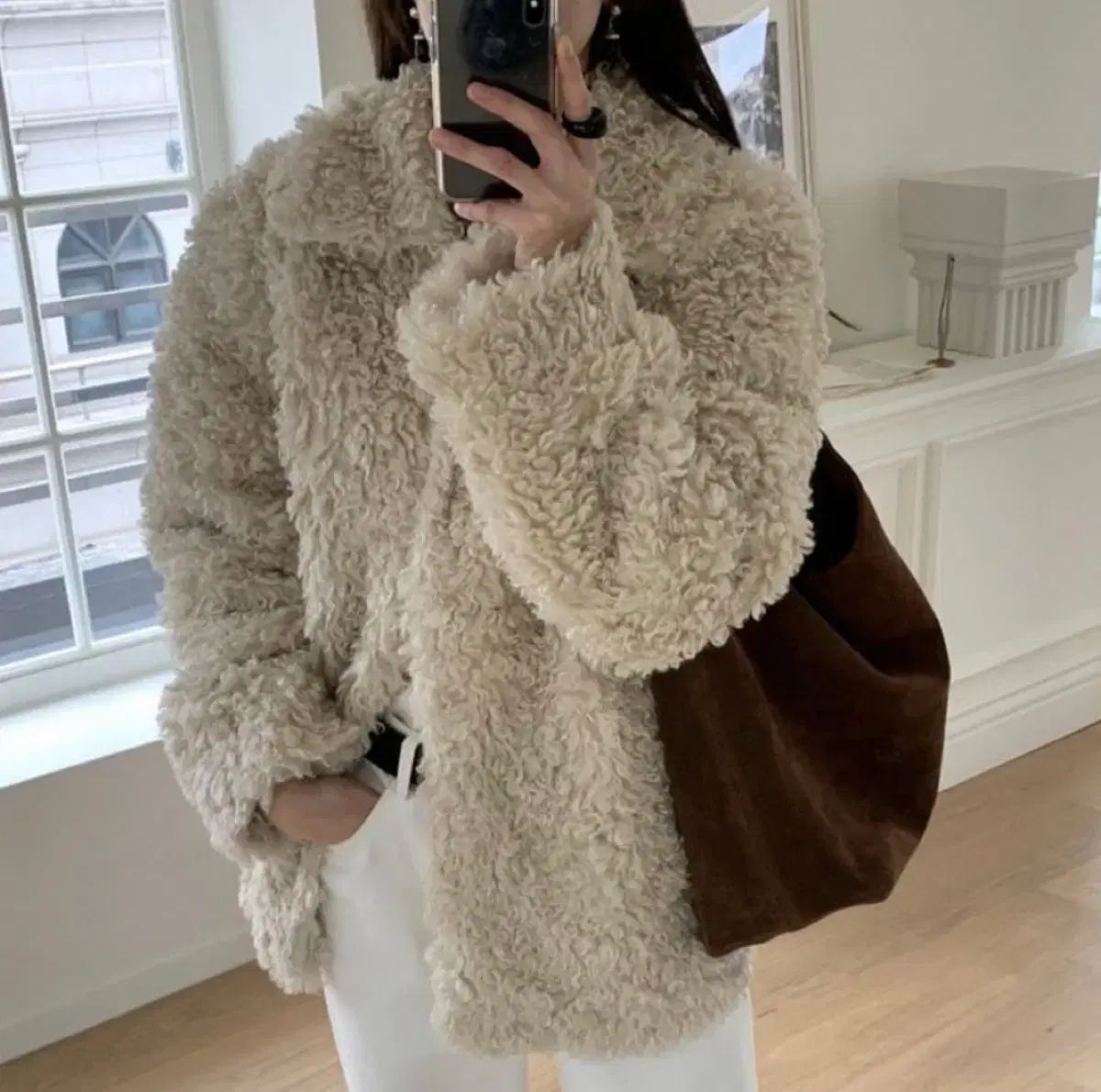 LIBERTY ホール ファージャケット ベージュ