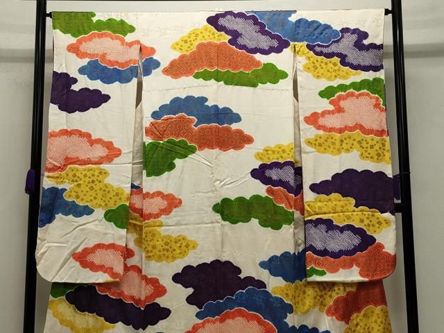 平和屋着物 豪華振袖 絞り 雲重ね文 金彩 正絹 gh