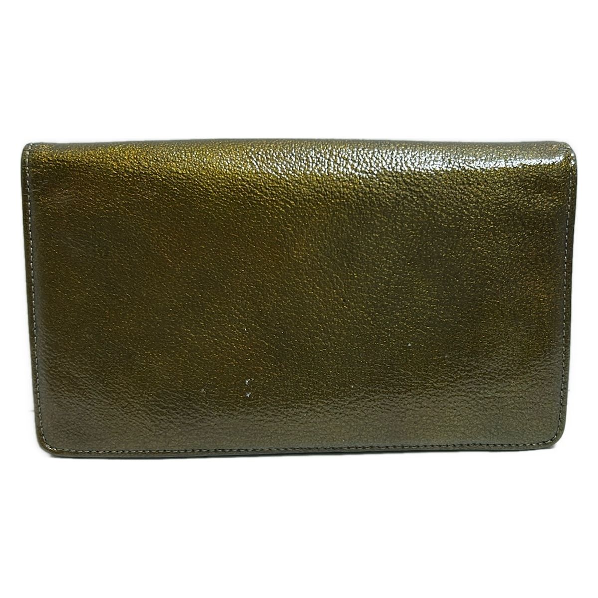 CHANEL シャネル 長財布 - カーキ ココマーク シルバー金具 レザー