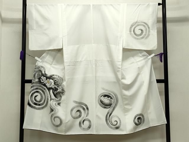 平和屋着物▽男性　訪問着　単衣　龍　金彩　洗える着物　AAAZ1644fy 平和屋着物○男性 訪問着 手描き 龍 金彩 ラインストーン 洗える着物