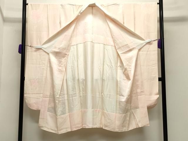 平和屋着物 振袖用長襦袢 無双仕立て 熨斗花丸地紋 暈し染め 正絹 gh