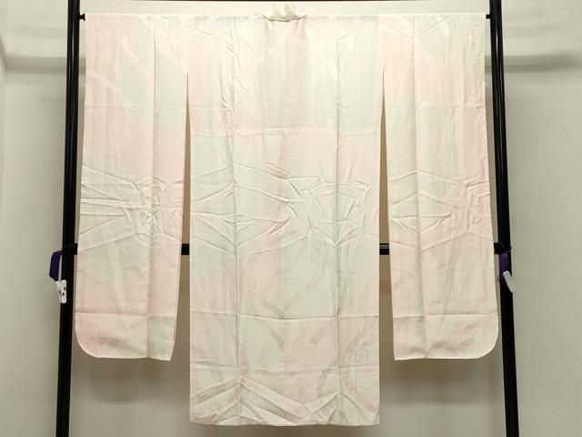  平和屋着物 振袖用長襦袢 無双仕立て 熨斗花菱地紋 暈し染め 半衿刺繍 正絹 gh 長襦袢 長襦袢 半襦袢