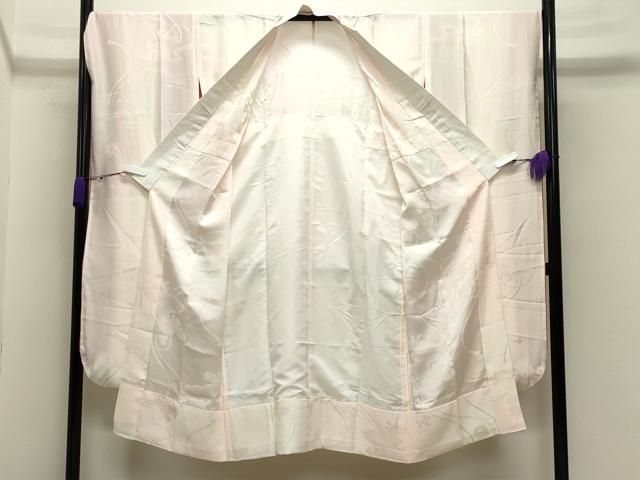 平和屋着物 振袖用長襦袢 無双仕立て 雲重ね花地紋 暈し染め 正絹 gh