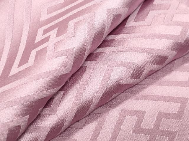 平和屋着物 上質な色無地 紗綾型地紋 紅藤色 正絹 gh