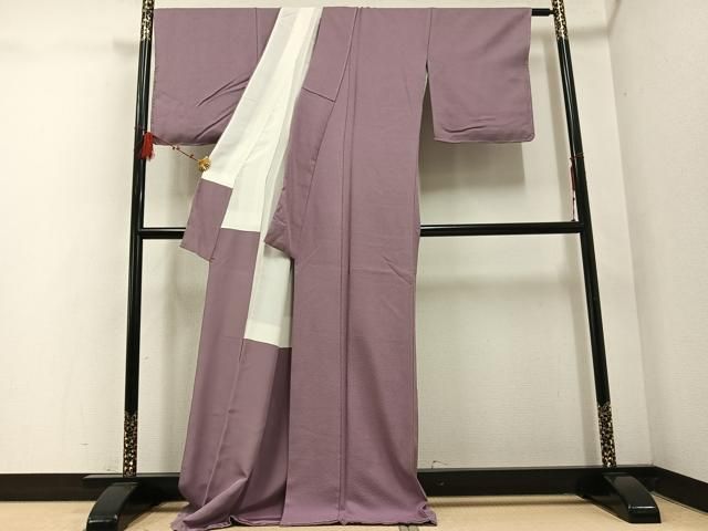  平和屋着物 上質な色無地 鴇浅葱色 ロング丈 正絹 ph 色無地 着物