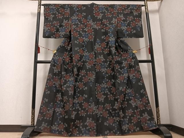 平和屋着物○本場大島紬 一元絣 枝椿 正絹 逸品 AABE7379ph - メルカリ