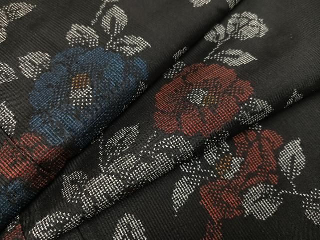 平和屋着物○本場大島紬 一元絣 枝椿 正絹 逸品 AABE7379ph - メルカリ