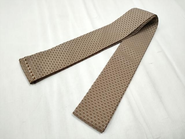 平和屋着物 男性 本場筑前博多織 角帯 網代模様 正絹 hy