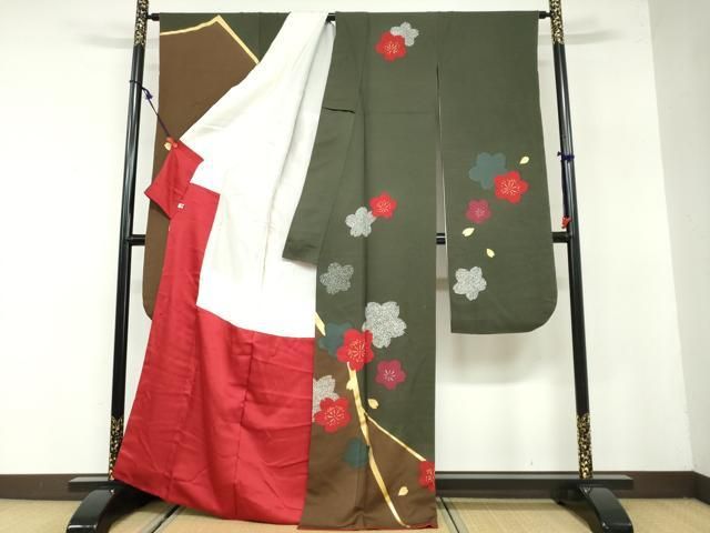 平和屋着物 豪華振袖 舞桜文 金彩 正絹 ud