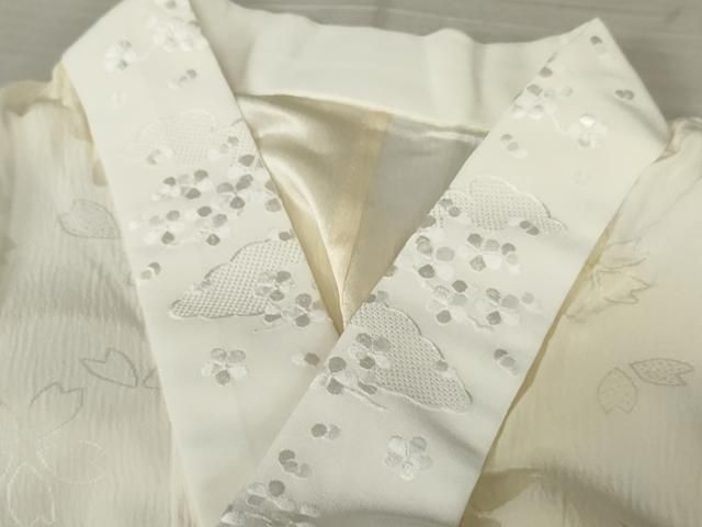  平和屋着物 長襦袢 無双仕立て 桜ろまん 暈し染め 半衿刺繍 正絹 cs 長襦袢 長襦袢 半襦袢